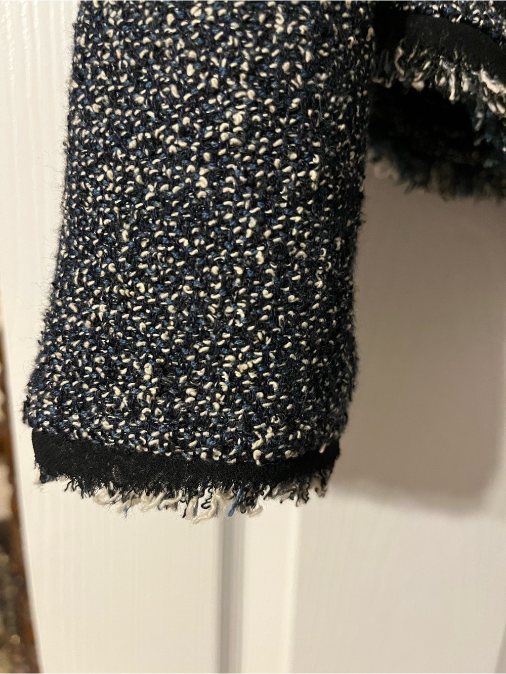 Anne Klein Style Black & White Tweed Women's Blazer Jacket - Picture 6 of 9